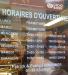 horaires d'ouverture